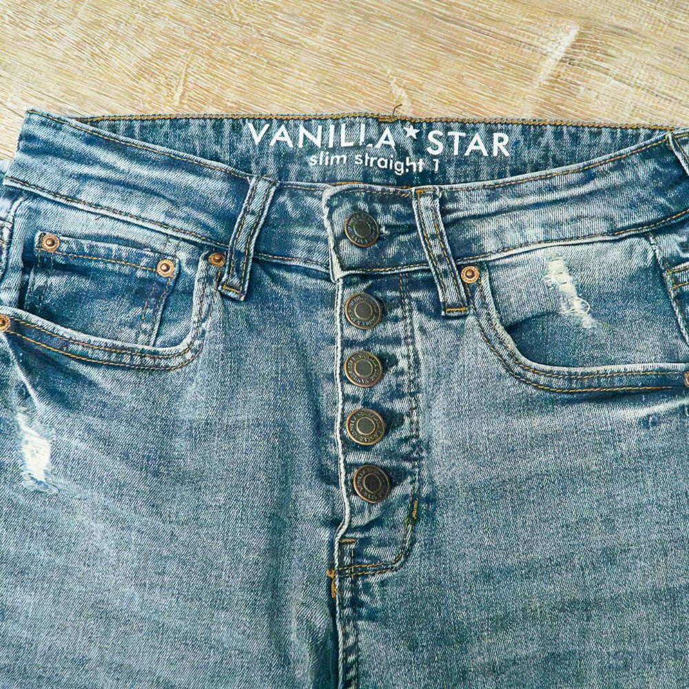 Vanilla Star Jeans Ripped Ankle Jeans Size 1